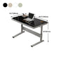 Zeitgenössischer Stand Desk Converter White Metal Trestle Base Desk für Büro
