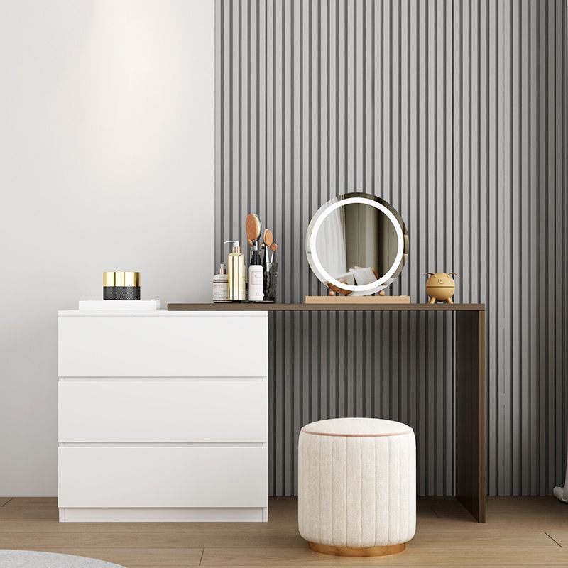 15,75 "tavolo da scrivania per trucco in legno in legno in legno massiccio con cassetti con cassetti