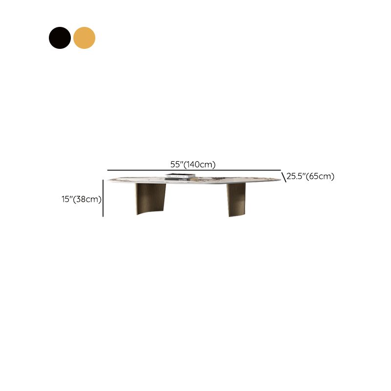 Abstrakter Cocktailtisch zeitgenössischer Schiefer -Top -Kaffee oder Endtisch