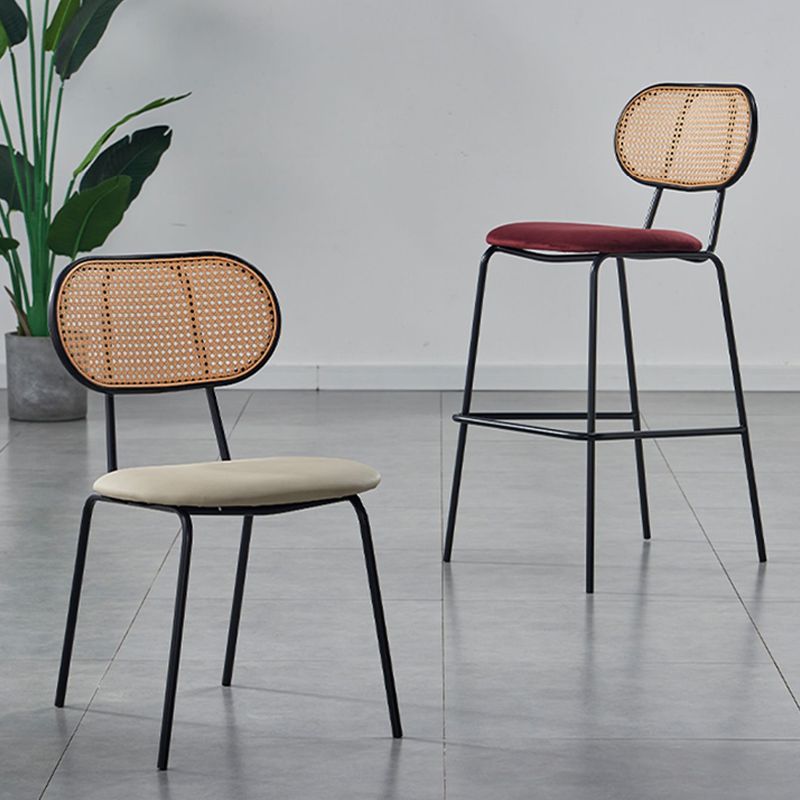 Modern Arm-less Bar Stool Rectangle Low Back Footrest Indoor Counter Stool(set of 2) Clearhalo 'Bar Furniture' 'Bar Stools' 'bar_stools' 'furn' 'furn_bar_stools' 'furniture_bar_stools' 'Kitchen & Dining Furniture' 'kitchen&dining_furn' 'kitchen' 'kitchen_furn' Furniture' 1200x1200_6f8685c8-3a49-4933-9f6f-bde1a0b7fd62