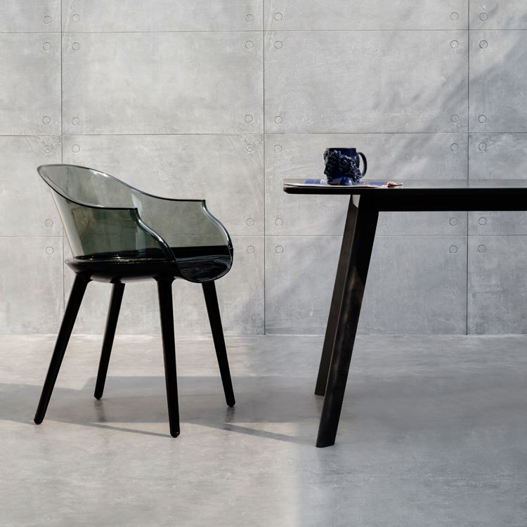 Contemporary Plastic Indoor-Outdoor Chair of 23'' Wide Dining Arm Chair Clearhalo ' kitchen&dining_furn' 'Dining Chairs' 'Dining Tables & Seating' 'dining_chair' 'Furniture' 'furniture_dining_chair' 'Kitchen & Dining Furniture' 'kitchen' 1200x1200_6f86f472-2903-44a3-b2f4-f736c2944a98