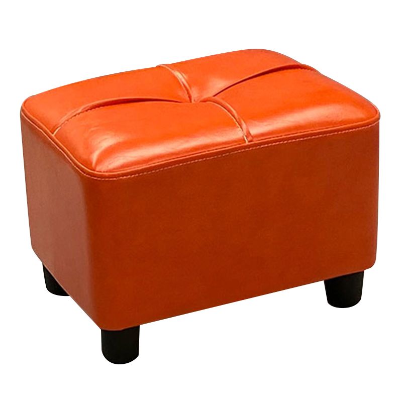 Contemporary Pouf Rectangle Plain Faux Leather Tufted Water Resistant Pouf Ottoman Clearhalo 'furn' 'furn_ottomans_poufs' 'Furniture' 'Living Room Furniture' 'Ottomans & Poufs' 'ottomans_poufs' 1200x1200_6f87d88f-5fec-4848-aca5-e4f7fe0f9b7b