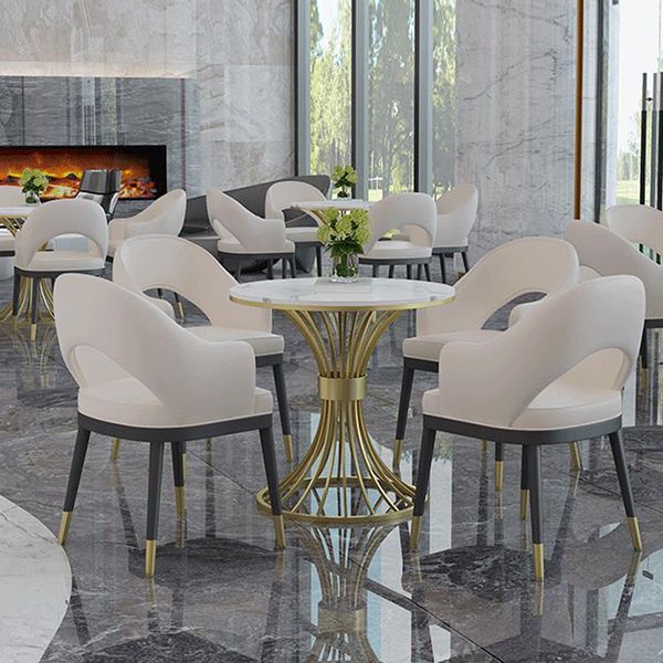 Ensemble de table à manger en marbre fausse en marbre moderne 1/2/3/5 Pièces Pièces Ensemble pour Utilisation à domicile