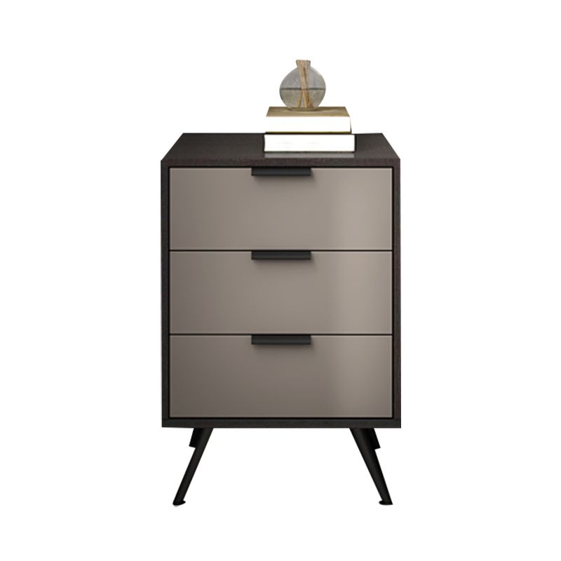Comodino da letto in legno finto tavolo da notte contemporaneo con cassetti
