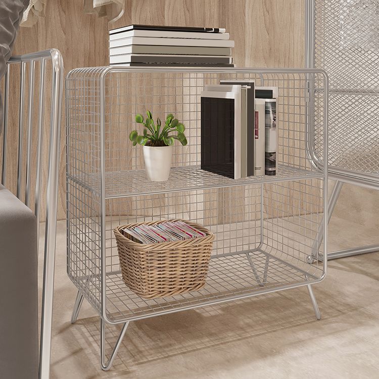 Glam Closed Back Bookcase Metal Standard Bookshelf with Shelves Clearhalo 'Bookcases' 'furn' 'furn_bookcases' 'Furniture' 'Office Furniture' 1200x1200_6f8983d3-95df-459d-9c27-fcab2e94841a