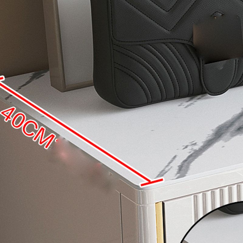 Glam Horizontal Stone Lagerung Brust Schlafzimmer Truhe mit Schubladen