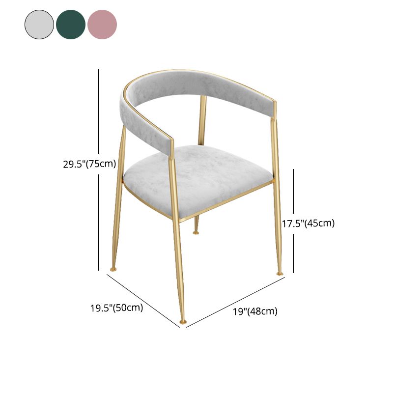 Nordic Design Open Back Side Chair Luxury Dining Fabric Side Chair Clearhalo 'Dining Chairs' 'Dining Tables & Seating' 'dining_chair' 'furn' 'furn_dining_chair' 'Furniture' 'furniture_dining_chair' 'Kitchen & Dining Furniture' 1200x1200_6f8ba6aa-808f-4164-a391-1726300c811c