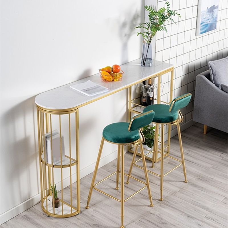Kitchen Stone Top Counter Table Metal Base 42-inch Height Nordic Bar Table Clearhalo 'Bar Furniture' 'Bar Tables' 'bar_tables' 'furn' 'furn_bar_tables' 'Furniture' 'furniture_bar_tables' 'Kitchen & Dining Furniture' 1200x1200_6f8bafaa-7d3b-44f9-812f-8b1c8bc84d96