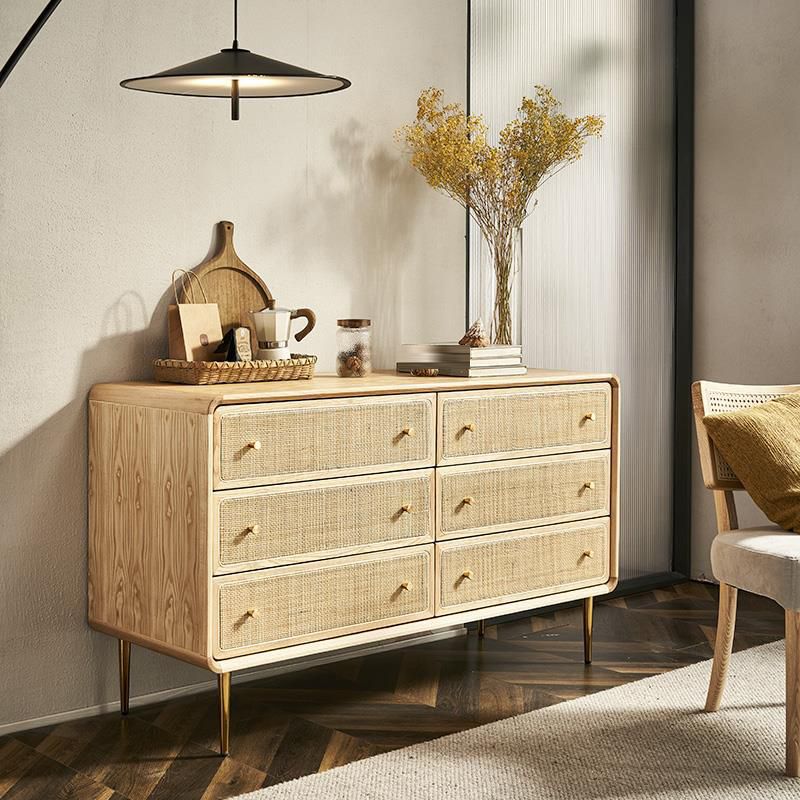 Traditionele opbergkast Dressoir Houten kist met laden