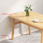 Contemporary Rectangular Wooden Dining Table with Stainless Steel Trestle Clearhalo 'Dining Tables & Seating' 'Dining Tables' 'dining_table' 'furn' 'furn_dining_table' 'Furniture' 'Kitchen & Dining Furniture' 1200x1200_6f8cbadb-89b3-448a-871b-514315453137