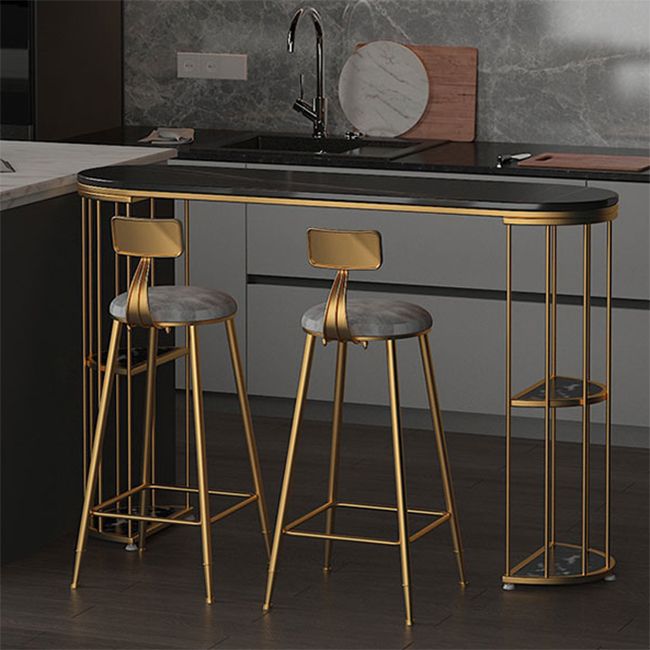 Glam Style Pub Table Set 1/3 Pieces Stone Counter Height Set for Dining Room Clearhalo 'Bar Furniture' 'furn' 'furn_home_bar_bar_sets' 'Furniture' 'Home Bars & Bar Sets' 'home_bar_bar_sets' 'Kitchen & Dining Furniture' 1200x1200_6f8d530c-a524-4b20-a1df-a04c8c8b9698