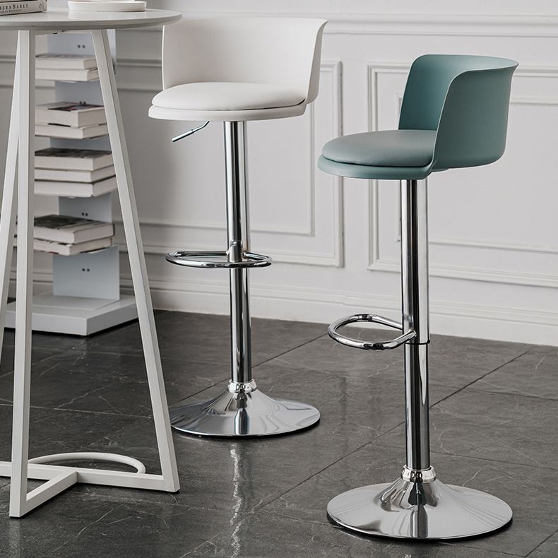 Industrial Backrest Armless Counter Stool Iron Cafe Bar Stool with Adjustable Cushion Clearhalo 'Bar Furniture' 'Bar Stools' 'bar_stools' 'furn' 'furn_bar_stools' 'Furniture' 'Kitchen & Dining Furniture' 1200x1200_6f8d76ca-69f7-4e68-9530-59d9033c6d24