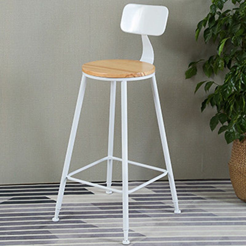 Contemporary Wood Seat Bar Stool Metal Bar Stool for Home Use Clearhalo 'Bar Furniture' 'Bar Stools' 'bar_stools' 'furn' 'furn_bar_stools' 'Furniture' 'Kitchen & Dining Furniture' 1200x1200_6f8f9a61-1551-47d5-8bad-46746ab6fcdb