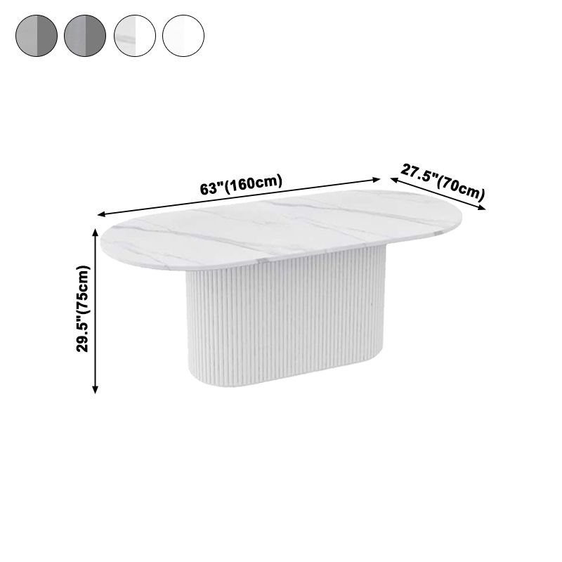 Sintered Stone and Wood Dining Table Simple Style Single Pedestal Base Table Clearhalo ' dining_table' 'Dining Tables & Seating' 'Dining Tables' 'furn' 'furn_dining_table' 'Furniture' 'furniture_dining_table' 'Kitchen & Dining Furniture' 'kitchen&dining_furn' 'kitchen' 'kitchen_dining_table' 1200x1200_6f8fda73-f19a-4f50-b8c1-69cc31ad9641
