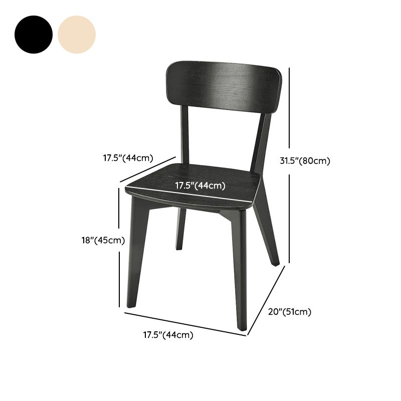 Eigentijdse stijl zijstoel hout open rug eetkamerstoel voor eetkamer