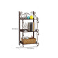 Metal Vertical Book Shelf Etagere Open Shelf Bookcase for Home