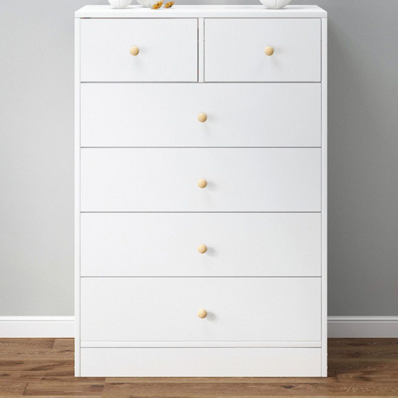 Contemporary Wooden Rectangle Accent Chest with Drawers Chest - Clearhalo