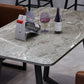 Industrial Sintered Stone Dinner Room Kitchen Table Gray Top Table with Black Frame for Dining Room Clearhalo ' dining_table' 'Dining Tables & Seating' 'Dining Tables' 'furn' 'furn_dining_table' 'Furniture' 'furniture_dining_table' 'Kitchen & Dining Furniture' 'kitchen&dining_furn' 'kitchen' 'kitchen_dining_table' 1200x1200_6f956625-fa57-43ca-b308-40f7b58e03d5