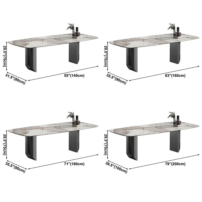 Sintered Stone Modern Rectangle Dining Table White Stone Top Table with Double Pedestal Clearhalo ' dining_table' 'Dining Tables & Seating' 'Dining Tables' 'furn' 'furn_dining_table' 'Furniture' 'furniture_dining_table' 'Kitchen & Dining Furniture' 'kitchen&dining_furn' 'kitchen' 'kitchen_dining_table' 1200x1200_6f967f23-1d8b-4673-9e02-68cce0415ac2