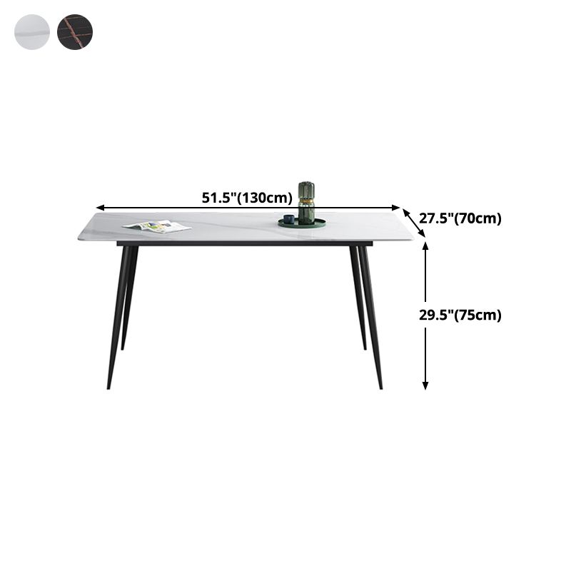 Modern Style Rectangle Dining Table Stone 4-foot Furniture for Dining Room Clearhalo ' dining_table' 'Dining Tables & Seating' 'Dining Tables' 'furn' 'furn_dining_table' 'Furniture' 'furniture_dining_table' 'Kitchen & Dining Furniture' 'kitchen&dining_furn' 'kitchen' 'kitchen_dining_table' 1200x1200_6f96b1d9-7b9c-4b9b-a715-6d8be79cd4d9