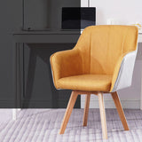 Scandinavian Style Faux Leather Dining Chairs Solid Back Arm Chairs for Home Use Clearhalo ' kitchen&dining_furn' 'Dining Chairs' 'Dining Tables & Seating' 'dining_chair' 'furn' 'furn_dining_chair' 'Furniture' 'furniture_dining_chair' 'Kitchen & Dining Furniture' 'kitchen' 1200x1200_6f98e330-74a4-428d-8521-6a6dd10ecc52
