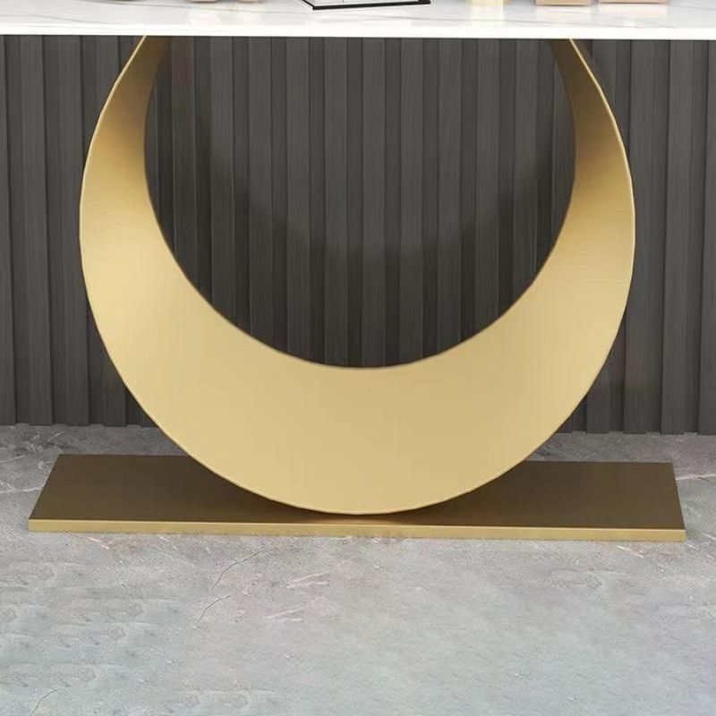 Console rettangolare glam Tabella 31,5 "Tavolo di accento in pietra alta per Hall