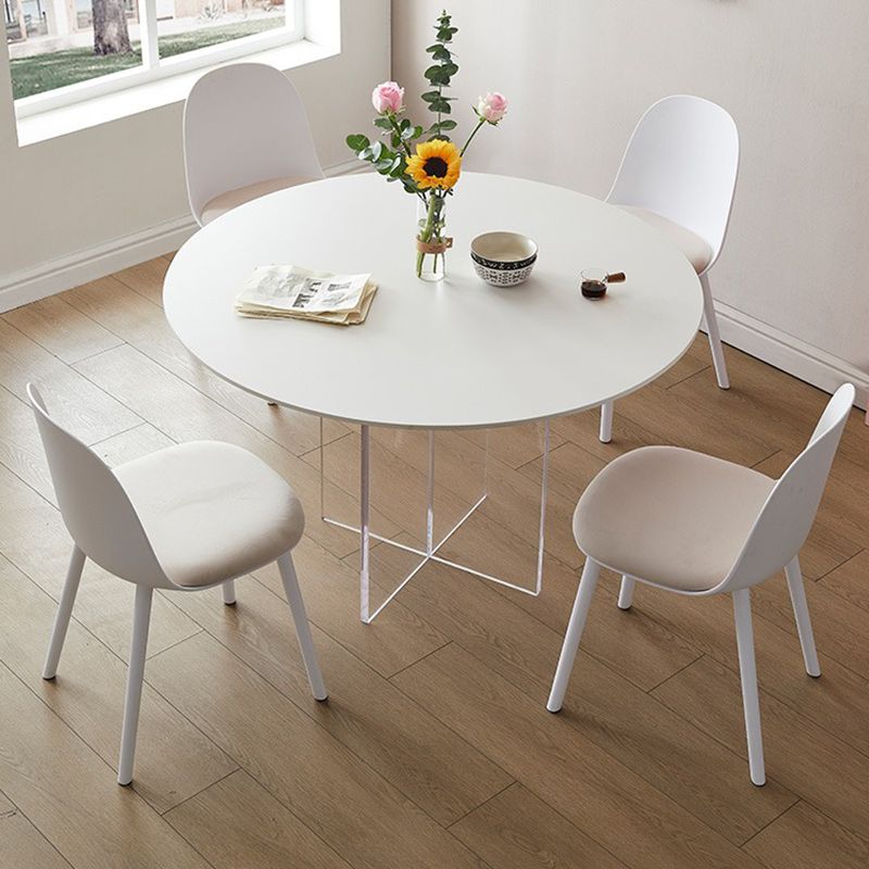 White Modern Dining Table Set 1/2/3/5 Pcs Kitchen Table and Chairs Clearhalo 'Dining Room Sets' 'Dining Tables & Seating' 'dining_room_set' 'furn' 'furn_dining_room_set' 'Furniture' 'Kitchen & Dining Furniture' 1200x1200_6f99e4e0-c0d0-4038-8b24-9a7494a2dfbd