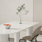 Modern Dinner Table White Faux Marble Top Dining Table with 3 Legs