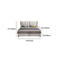 Contemporary Tufted Standard Bed with Wingback Headboard and Legs