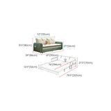 33"H Glam Futon Sofa Bed Futon White Cushion Back Sleeper Sofa with Storage