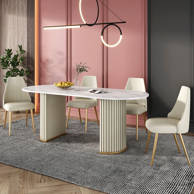 Glam Style 1/2/5/7 Pieces Dining Set Sintered Stone Dining Table for Home Use Clearhalo 'Dining Room Sets' 'Dining Tables & Seating' 'dining_room_set' 'furn' 'furn_dining_room_set' 'Furniture' 'furniture_dining_room_set' 'Kitchen & Dining Furniture' 'kitchen&dining_furn' 'kitchen' 1200x1200_6fa0077b-f9ee-4913-9247-3de8fc3aecff