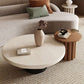 Modern Style Pedestal Base Cocktail Table Round Wooden Coffee Table