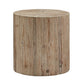 Table de coin rustique en bois massif rond