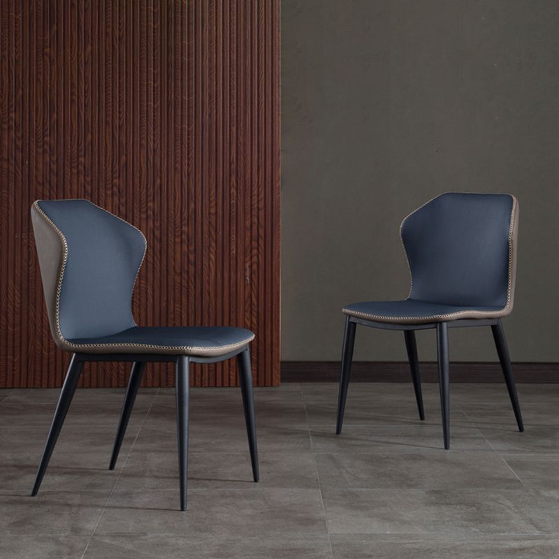 Modern Style Armless Side Chairs Windsor Back Side Chair with Metal Legs Clearhalo 'Dining Chairs' 'Dining Tables & Seating' 'dining_chair' 'furn' 'furn_dining_chair' 'Furniture' 'Kitchen & Dining Furniture' 1200x1200_6fa3b113-fb16-4326-aaf4-84f90ed45edc