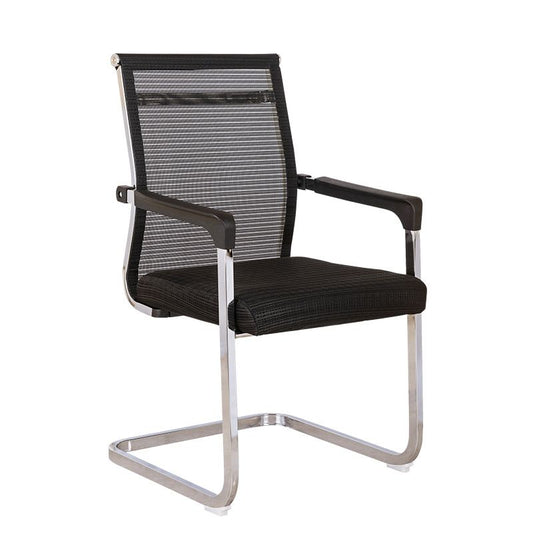 Sedia da scrivania contemporanea da 19 "sedia a braccio fisso senza ruote.