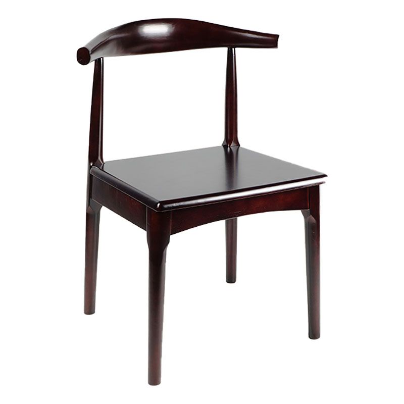 Matte afwerking eetstoel moderne stijl rubberwood open zijstoel