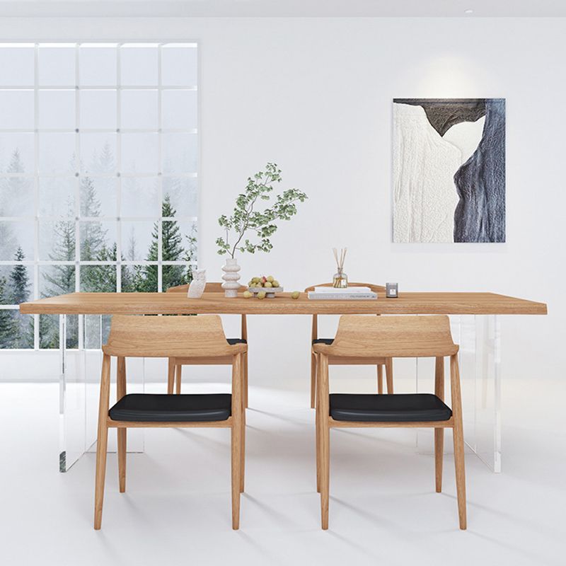 1/3/4/5 Pieces Modern Dining Set Rectangle Pine Wood Dining Table for Kitchen