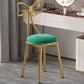 Glam Style Velvet Armless Chair Metal Dining Chair for Restaurant Use