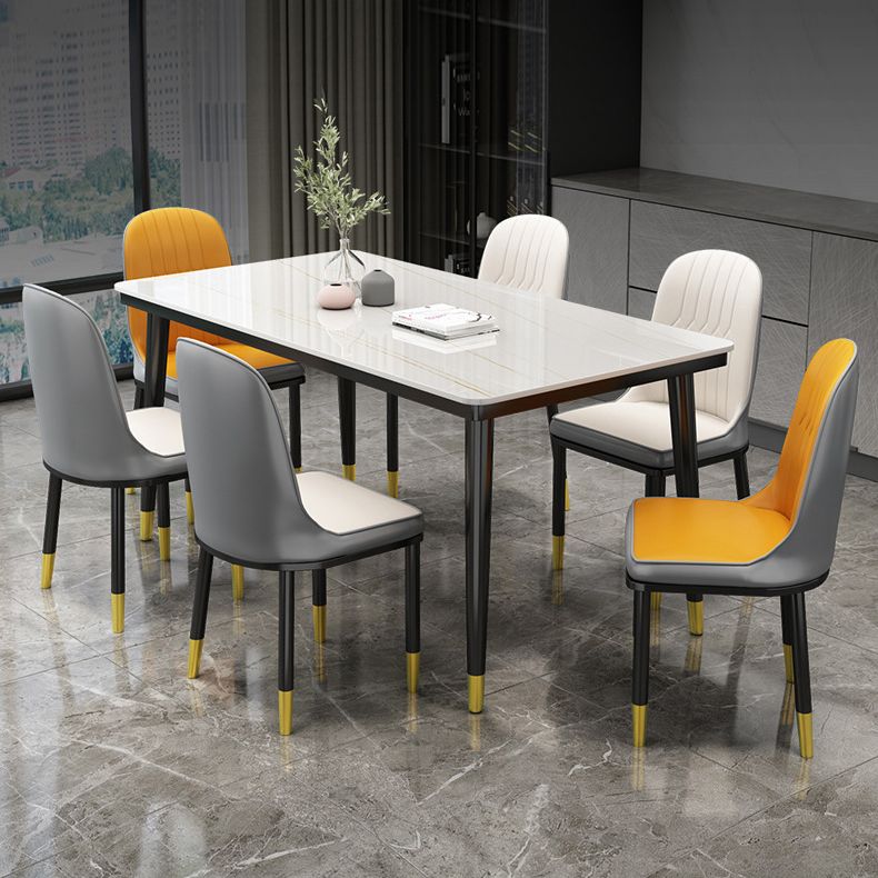Simple Sintered Stone Top Dining Table Rectangle Shape Standard Dining Table for Kitchen Clearhalo ' dining_table' 'Dining Tables & Seating' 'Dining Tables' 'furn' 'furn_dining_table' 'Furniture' 'furniture_dining_table' 'Kitchen & Dining Furniture' 'kitchen&dining_furn' 'kitchen' 'kitchen_dining_table' 1200x1200_6fa63dff-d874-4925-8d26-7c1557e25ef7