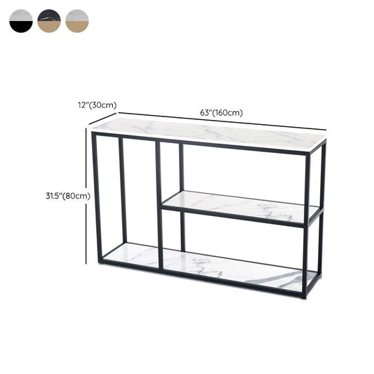 Glam Console Accent Table Antique Finish Rectangle Console Table