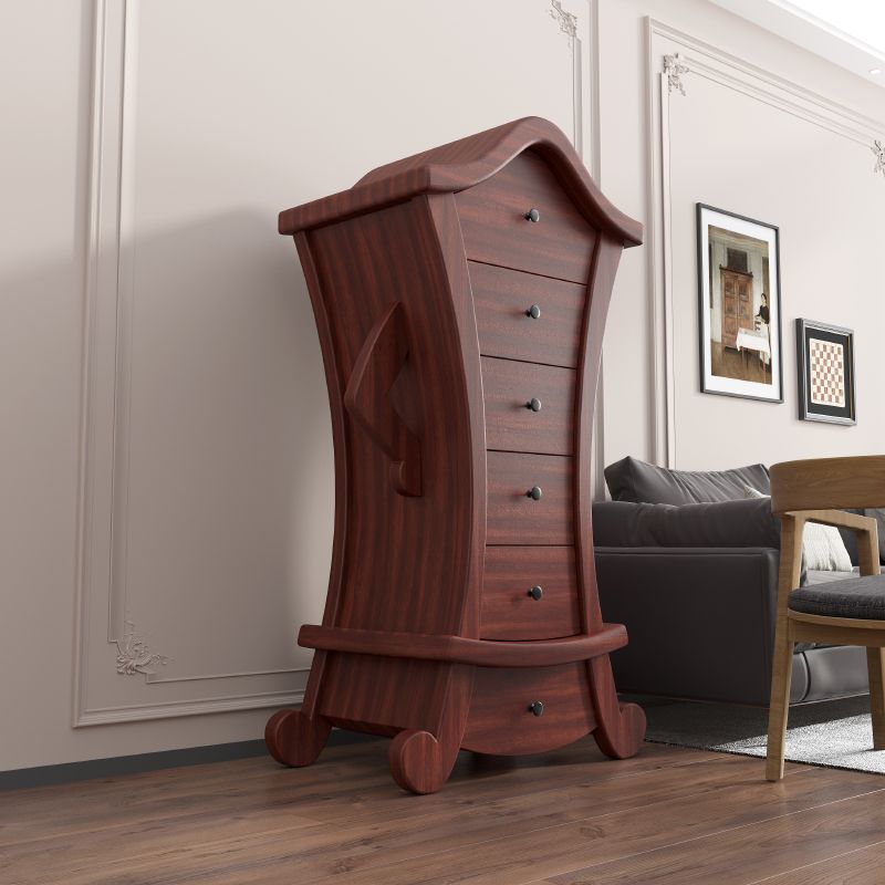 Lencería vertical contemporánea almacenamiento de madera de madera cofre para el hogar