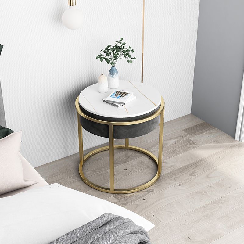 Accento di pietra comodino comodino contemporaneo mobile per camera da letto