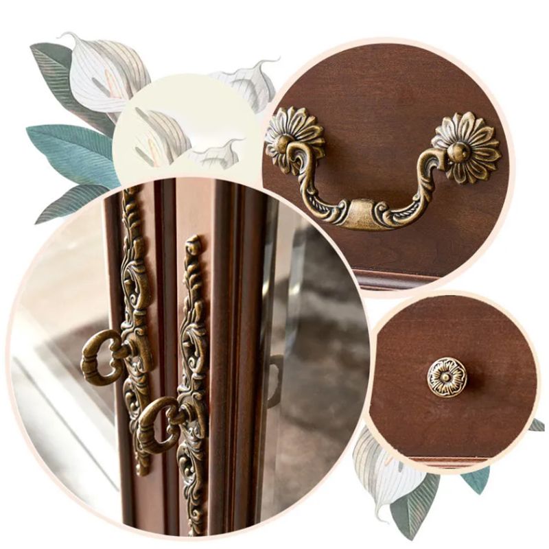 Traditional Display Stand Rubberwood Hutch Cabinet for Living Room Clearhalo 'Display & China Cabinets' 'display_china_cabinets' 'furn' 'furn_display_china_cabinets' 'Furniture' 'Kitchen & Dining Furniture' 1200x1200_6fad9680-4b38-4a84-b367-a0a1298f5592