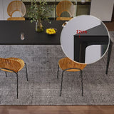 Rectangular Modern Sintered Stone Dining Table Dining Furniture with Metallic Base Clearhalo ' dining_table' 'Dining Tables & Seating' 'Dining Tables' 'Furniture' 'furniture_dining_table' 'Kitchen & Dining Furniture' 'kitchen&dining_furn' 'kitchen' 'kitchen_dining_table' 1200x1200_6fae3bbd-f48f-403f-9c0f-44e46971de5a