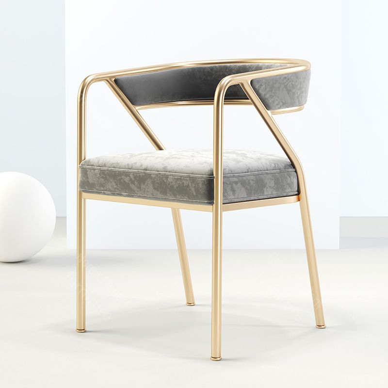 Modern Velvet Dining Chair 30''H Open Back Dining Side Chair with Metal Base for Restaurant Clearhalo ' kitchen&dining_furn' 'Dining Chairs' 'Dining Tables & Seating' 'dining_chair' 'furn' 'furn_dining_chair' 'Furniture' 'furniture_dining_chair' 'Kitchen & Dining Furniture' 'kitchen' 1200x1200_6fae43e5-eaeb-4ef3-b3ec-497f85c9eb5d