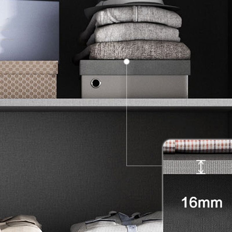 Engineered Wood Wardrobe Closet with Shelves Modern Wardrobe Cabinet for Home Clearhalo 'Armoires & Wardrobes' 'armoires_wardrobes' 'Bedroom Furniture' 'furn' 'furn_armoires_wardrobes' 'Furniture' 1200x1200_6fae549c-0ca2-4a2c-9d01-c06532726abb