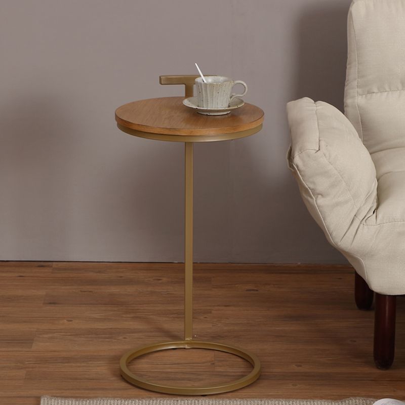 27.5" Tall Iron C Side Table Round Wood Side End Table for Living Room Clearhalo 'Coffee & Accent Tables' 'End & Side Tables' 'end_side_table' 'end_side_tables' 'furn' 'furn_end_side_tables' 'Furniture' 'furniture_end_side_table' 'Living Room Furniture' 1200x1200_6faee055-a776-4a79-9302-94d6958a3a97