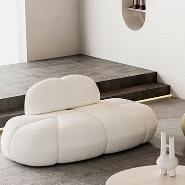 Contemporary Armless Sofa Wool Cloud-Shaped Seating in Cream Clearhalo 'furn' 'furn_sofas' 'Furniture' 'Living Room Furniture' 'Sofa' 'sofas' 1200x1200_6faf3756-96b3-4bf6-bdd1-90ce5500bca2