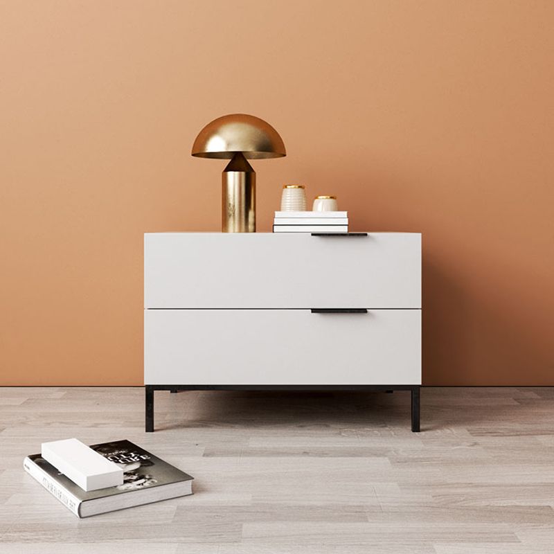 Contemporary Night Table Faux Wood Bedside Cabinet with Drawers Clearhalo 'Bedroom Furniture' 'furn' 'furn_night_stand' 'Furniture' 'night_stand' 'Nightstands' 1200x1200_6fb11e1a-610e-4fab-8dea-017cc241ebdc