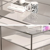 Scrivania di scrittura rettangolare contemporanea vetro a forma di ufficio da ufficio